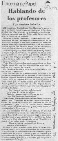 Hablando de los profesores