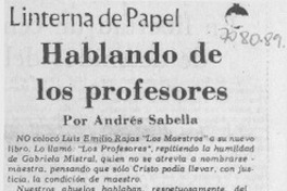 Hablando de los profesores