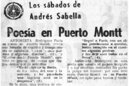 Poesía en Puerto Montt