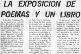 La exposición de poemas y un libro.