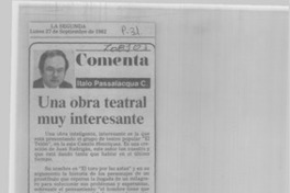 Una obra teatral muy interesante