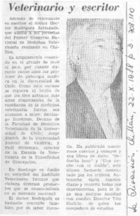 Veterinario y escritor.