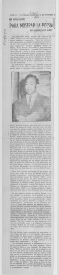 Para mostrar la poesía