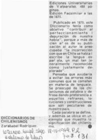 Diccionario de chilenismos.