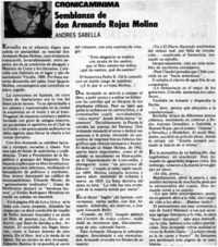 Semblanzas de don Armando Rojas Molina