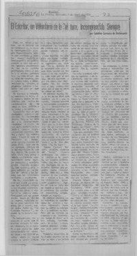 El escritor, un voluntario de la cultura, incomprendido siempre