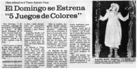 El domingo se estrena "5 juegos de colores".