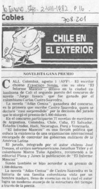 Novelista gana premio.