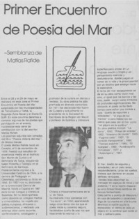 Semblanza de Matías Rafide.