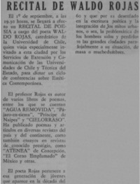 Recital de Waldo Rojas.