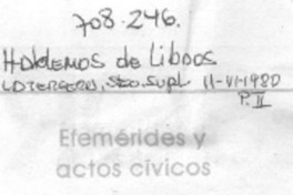 Efemérides y actos cívicos.