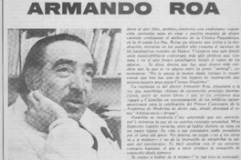 Armando Roa: [entrevista]