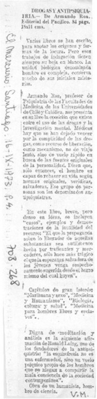 Drogas y antipsiquiatría