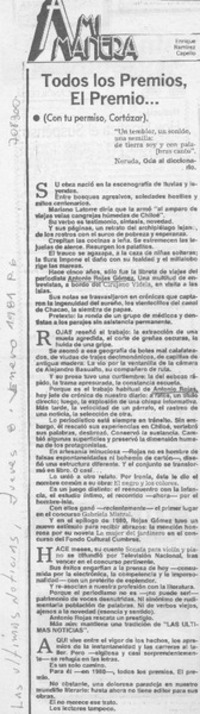 Todos los premios, el premio--