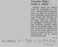 Gonzalo Rojas suma y sigue