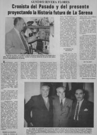 Cronista del pasado y del presente proyectando la historia futura de La Serena.