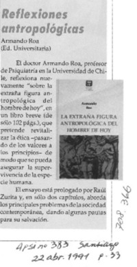 Reflexiones antropológicas.