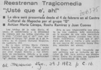 Reestrenan tragicomedia "¡usté que e', ah!.