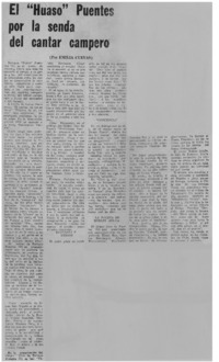 El "huaso" Puentes por la senda del cantar campero