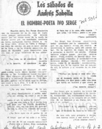 El hombre-poeta Ivo Serge