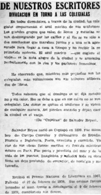 De nuestros escritores.