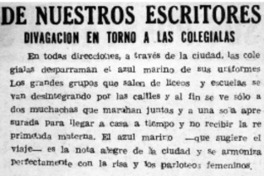 De nuestros escritores.