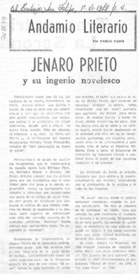 Jenaro Prieto y su ingenio novelesco