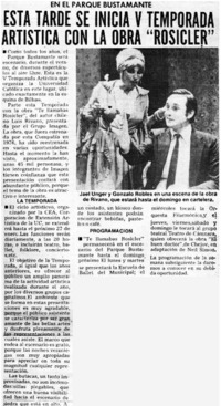 Esta tarde se inicia V temporada artística con la obra "Rosicler".