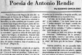 Poesía de Antonio Rendic