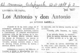 Los Antonio y don Antonio