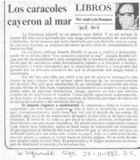 Los caracoles cayeron al mar