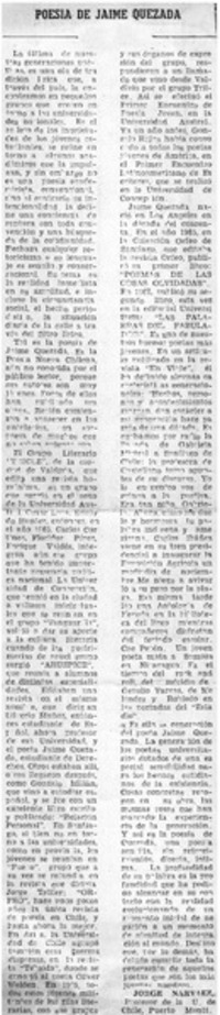 Poesía de Jaime Quezada