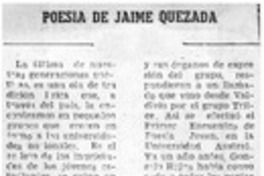 Poesía de Jaime Quezada