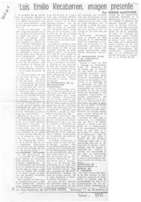 Luis Emilio Recabarren, imagen presente