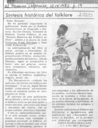 Síntesis histórica del folklore