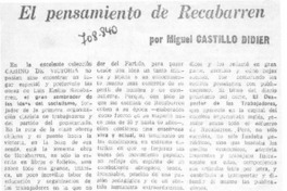 El pensamiento de Recabarren