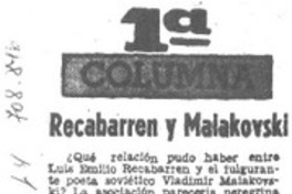 Recabarren y Malakovski