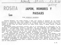 Japón, hombres y paisajes