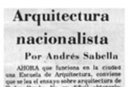 Arquitectura nacionalista
