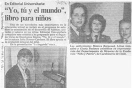 "Yo, tú y el mundo", libro para niños.