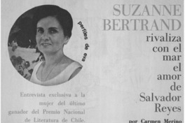 Suzanne Bertrand : [entrevista]