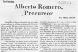 Alberto Romero, precursor