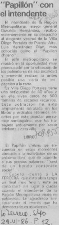 Papillón con el intendente.