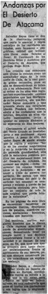 Andanzas por el desierto de Atacama