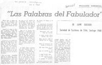 "Las Palabras del fabulador".