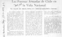 Las fuerzas armadas de Chile en la vida nacional.