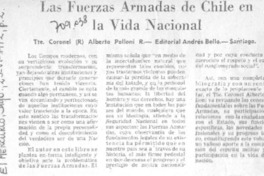 Las fuerzas armadas de Chile en la vida nacional.