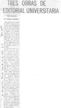 Tres obras de Editorial Universitaria.