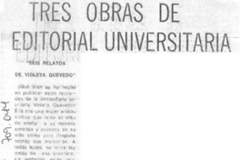 Tres obras de Editorial Universitaria.