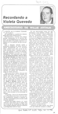 Recordando a Violeta Quevedo